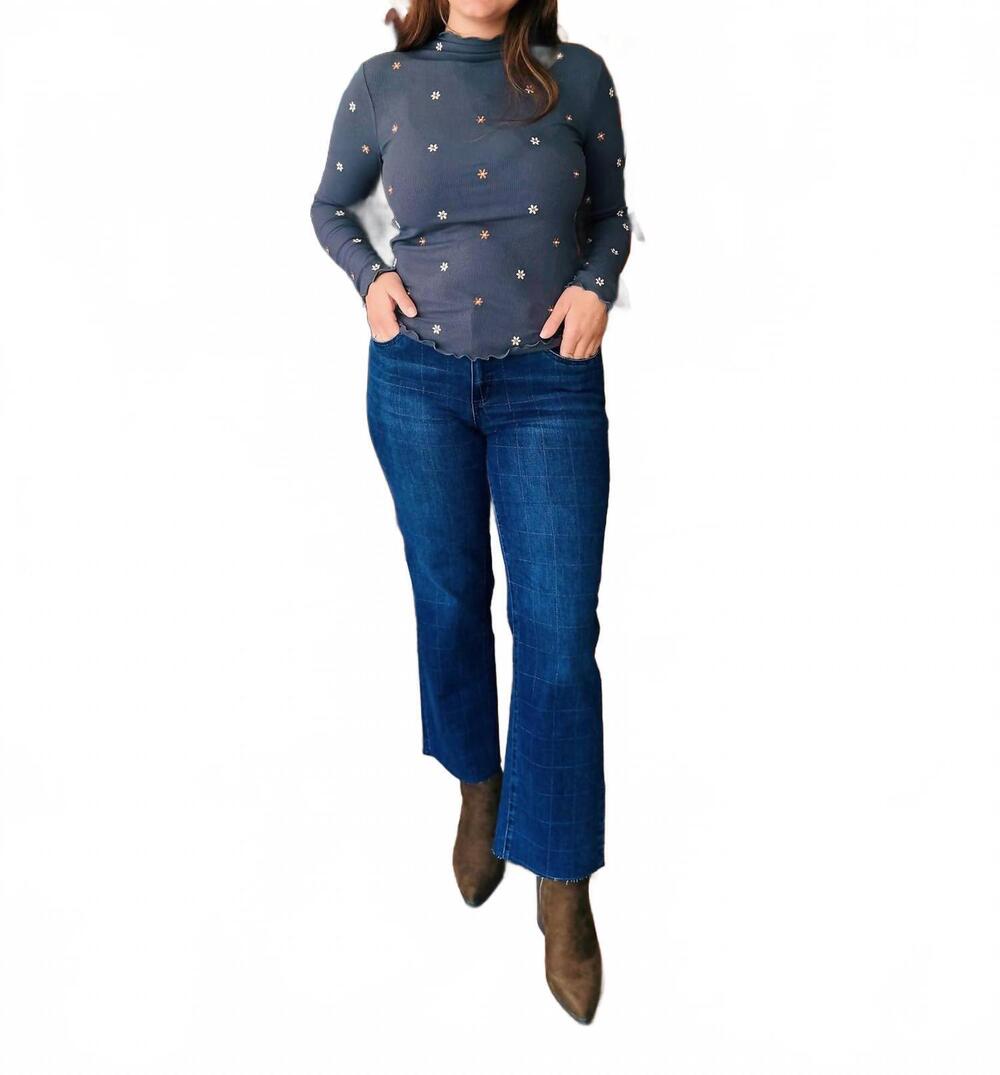 NEW FDJ christina straight ankle jeans in denim blue